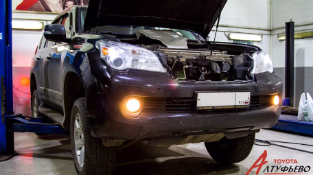 Монтаж светодиодных противотуманных фар на автомобиле Lexus GX 460